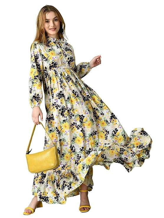 Floral Printed Maxi Dresses for Women
