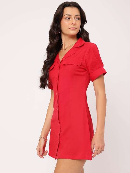 Shirt-Style Mini Dress