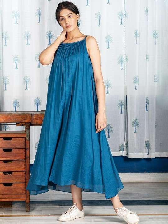 Print A-Line Midi Dress