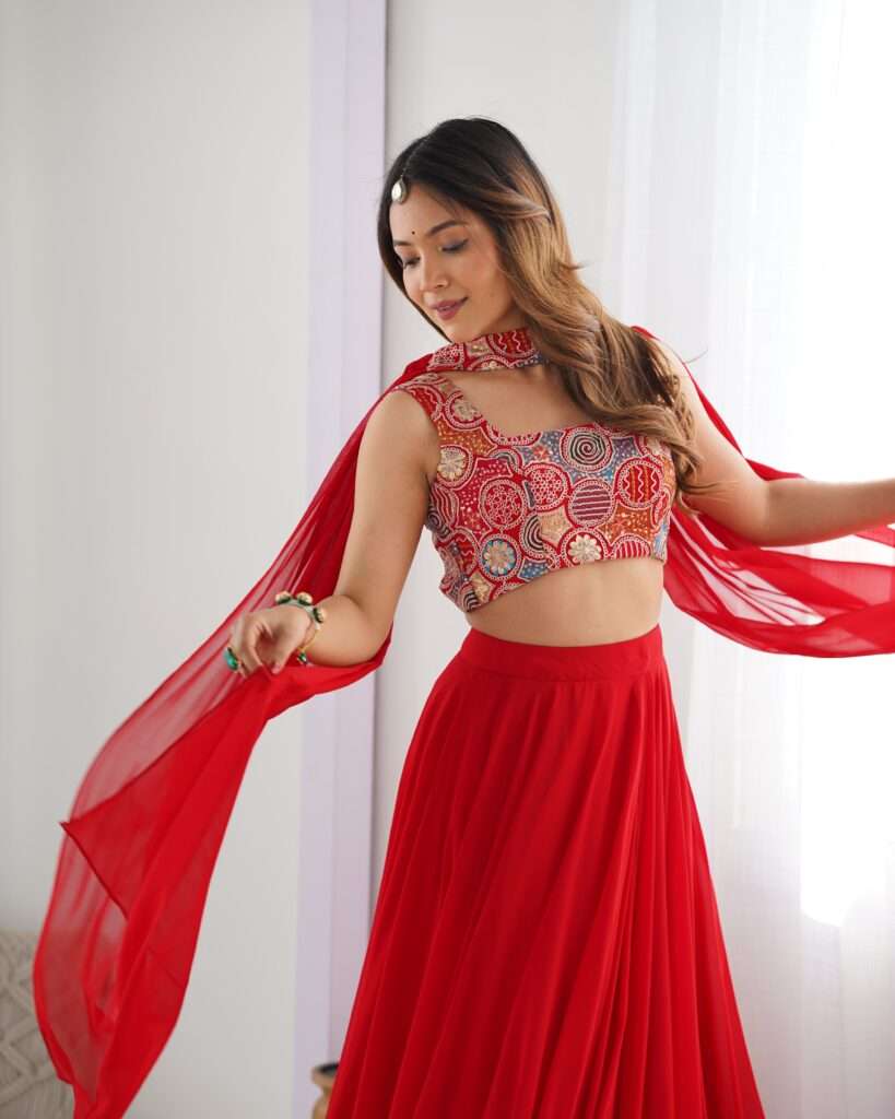 party wear lehenga choli with dupatta