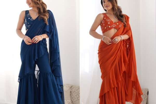 Ready to Wear Sharara Saree with Blouse